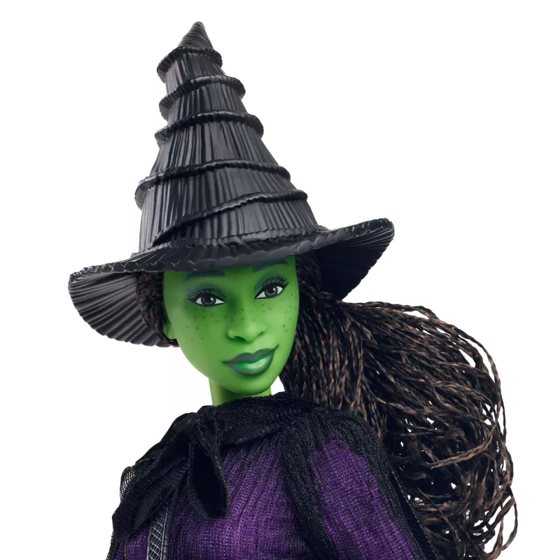 Zberateľská bábika MATTEL Wicked Deluxe Elphaba HXY38 – postava, pohyblivá, detailný kostým