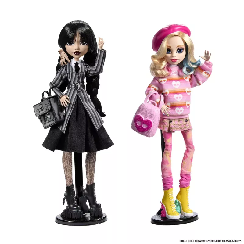 Módna bábika Mattel Monster High Wednesday Enid Sinclair viacfarebná