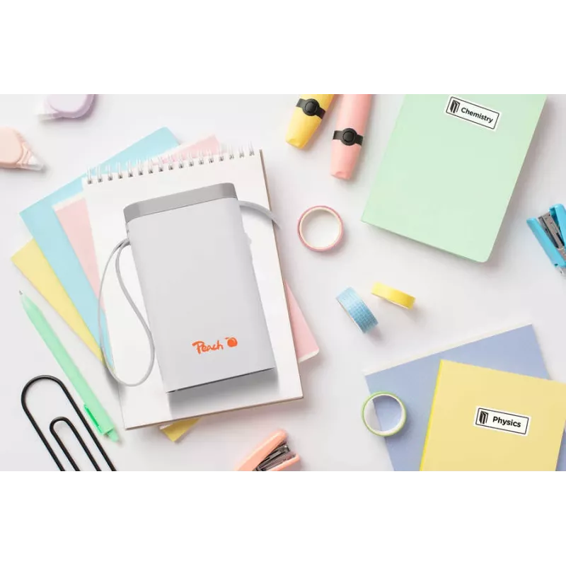 Peach PE110 tlačiareň etikiet, priama termotlač, Bluetooth, integrovaná batéria, biela