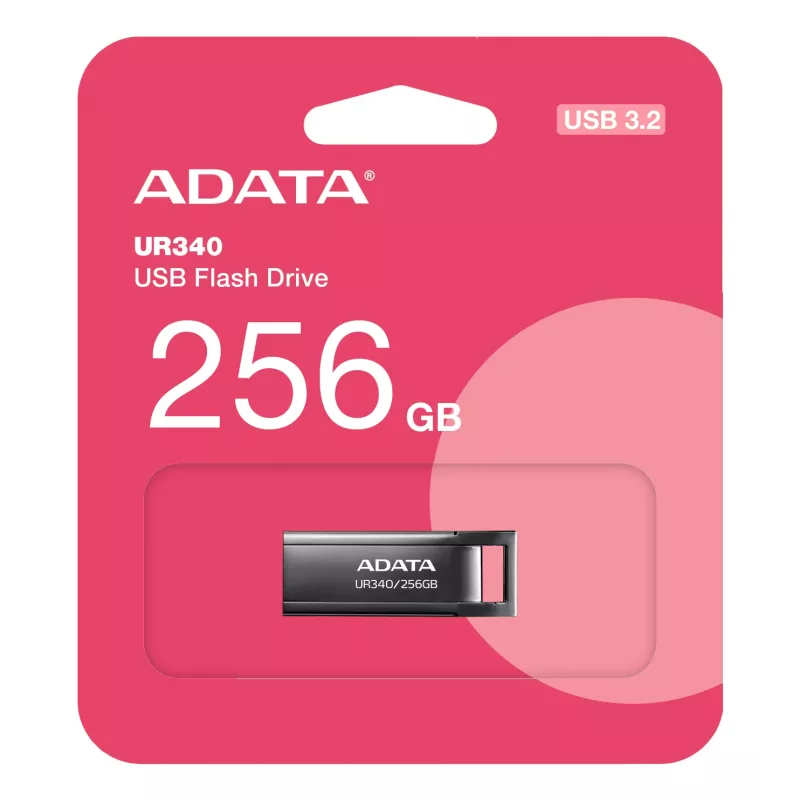 ADATA UR340 USB kľúč 256 GB USB Type-A 3.2 Gen 1, rýchlosť čítania až 100 MB/s, čierny