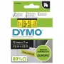 DYMO Authentic D1 etikety | Čierna tlač na žltej páske | 12 mm x 7 m | Samolepiace etikety pre tlačiarne etikiet LabelManager | Vyrobené v Európe