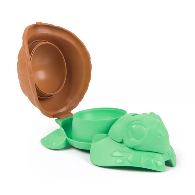 Kinetic Sand, Project Planet Turtle Beach s 397g hracieho piesku, nástrojmi a formičkami, udržateľné ekologické materiály, senzorická hračka pre deti