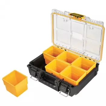 Box na náradie DeWALT ToughSystem 2.0 čierny transparentný žltý 6 priehradiek