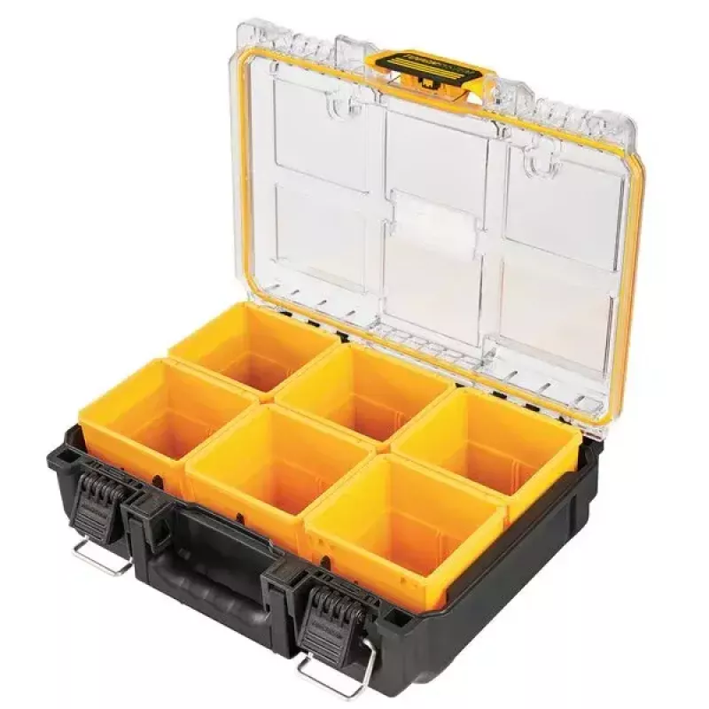 Box na náradie DeWALT ToughSystem 2.0 čierny transparentný žltý 6 priehradiek