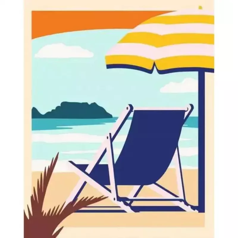 Ravensburger Malset CreArt Gallery Wall Set 'Am Strand' 23901 — maľovacia aktivita s rámovými panelmi