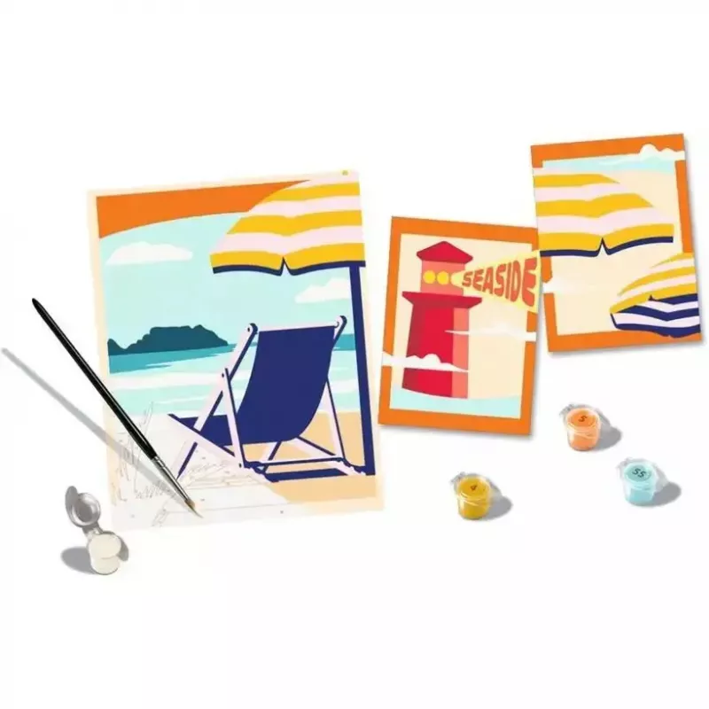 Ravensburger Malset CreArt Gallery Wall Set 'Am Strand' 23901 — maľovacia aktivita s rámovými panelmi
