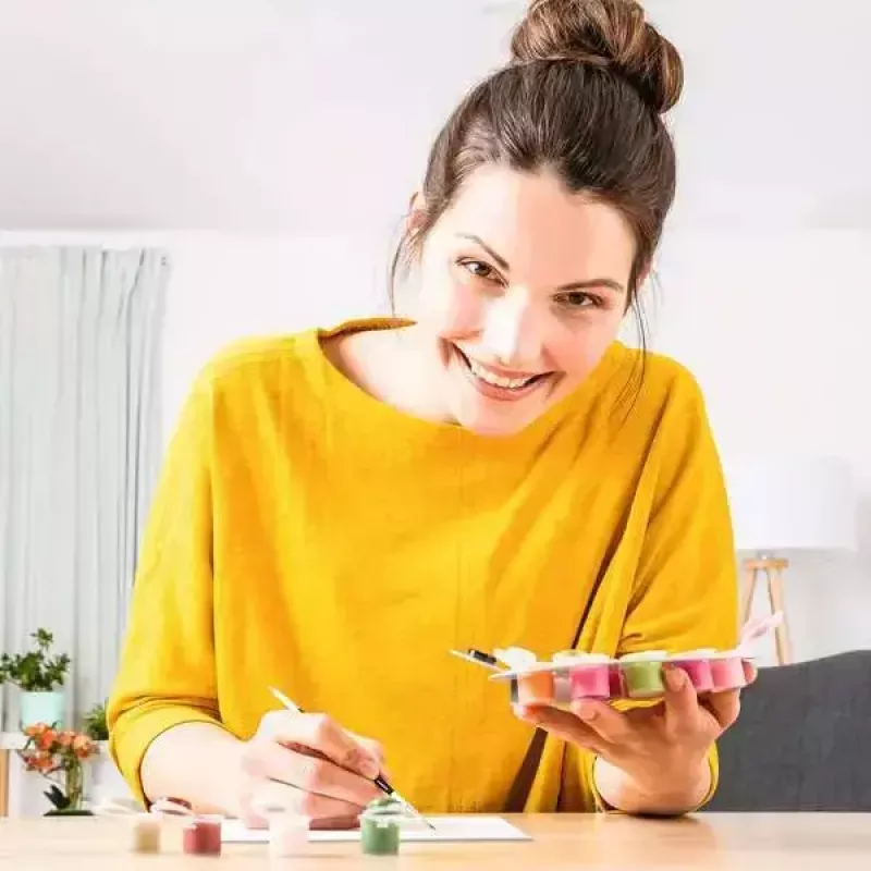 Maľovacia sada Ravensburger CreArt – Leuchtturm am Meer, kreatívne maľovanie podľa čísel