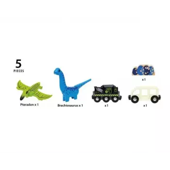 Vlak BRIO Dinosaur Battery Train Multicolour Wood 3+