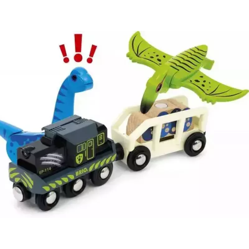 Vlak BRIO Dinosaur Battery Train Multicolour Wood 3+