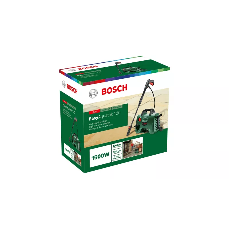 Bosch EasyAquatak 120 06008A7901 vysokotlakový čistič, prenosný, 120 bar, 350 l/h, 1500 W, zelená/čierna