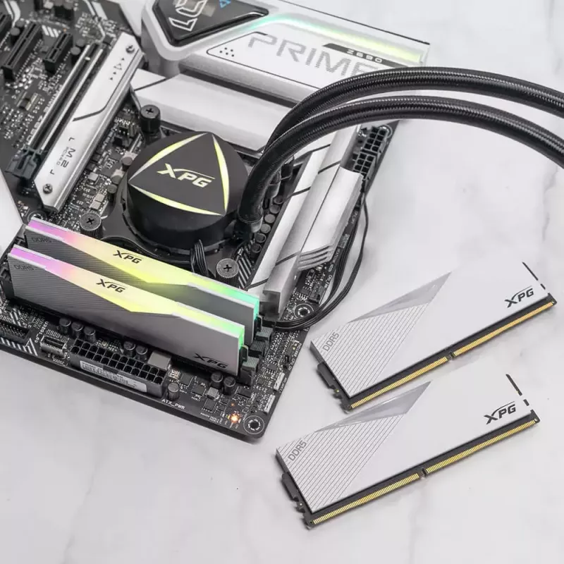 DIMM 64 GB DDR5-6000 (2x 32 GB) Dual-Kit, operačná pamäť biela, AX5U6000C3032G-DCLARWH, Lancer RGB, INTEL XMP