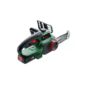Akumulátorová reťazová píla Bosch UniversalChain 18 — 13,5 cm lišta, 20 cm dĺžka rezu, 2,5 Ah batéria, 3 kg
