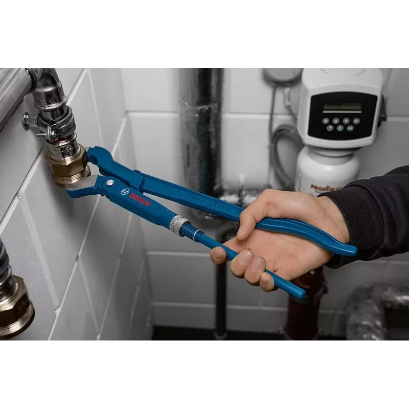 Bosch Professional rúrový kľúč uhlový 45° pre inštalatérov, 420 mm, čeľusť S (1 600 A02 W3T)