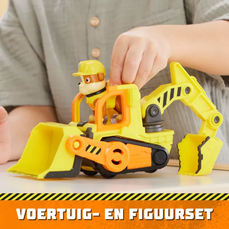 Buldozér hračka Spinmaster Rubble’s Bulldozer – plastová konštrukcia, pre deti od 3 rokov, čierna/oranžová/žltá