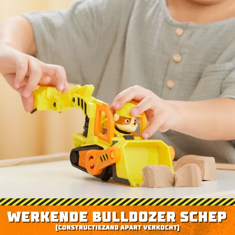Buldozér hračka Spinmaster Rubble’s Bulldozer – plastová konštrukcia, pre deti od 3 rokov, čierna/oranžová/žltá