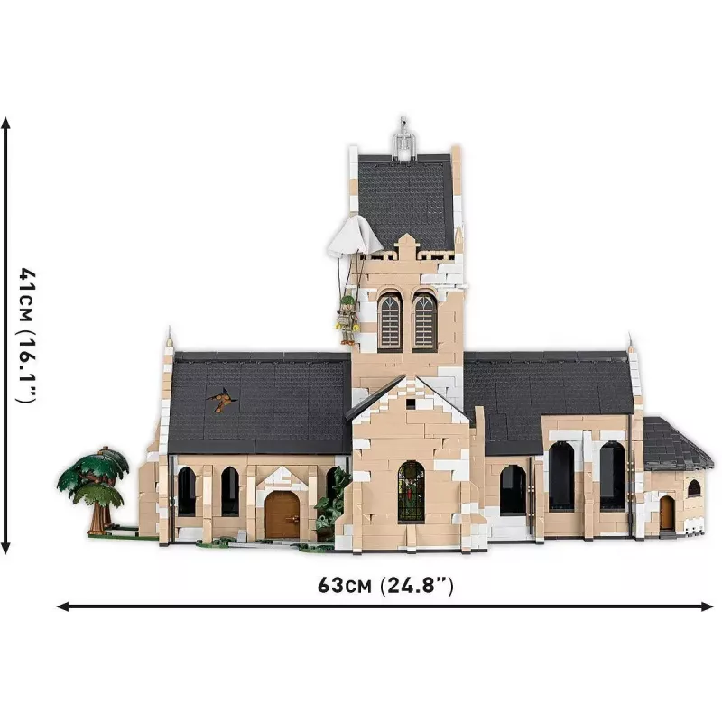 Stavebnica Cobi kostol Sainte-Mère-Église 2280 dielov 10 rokov