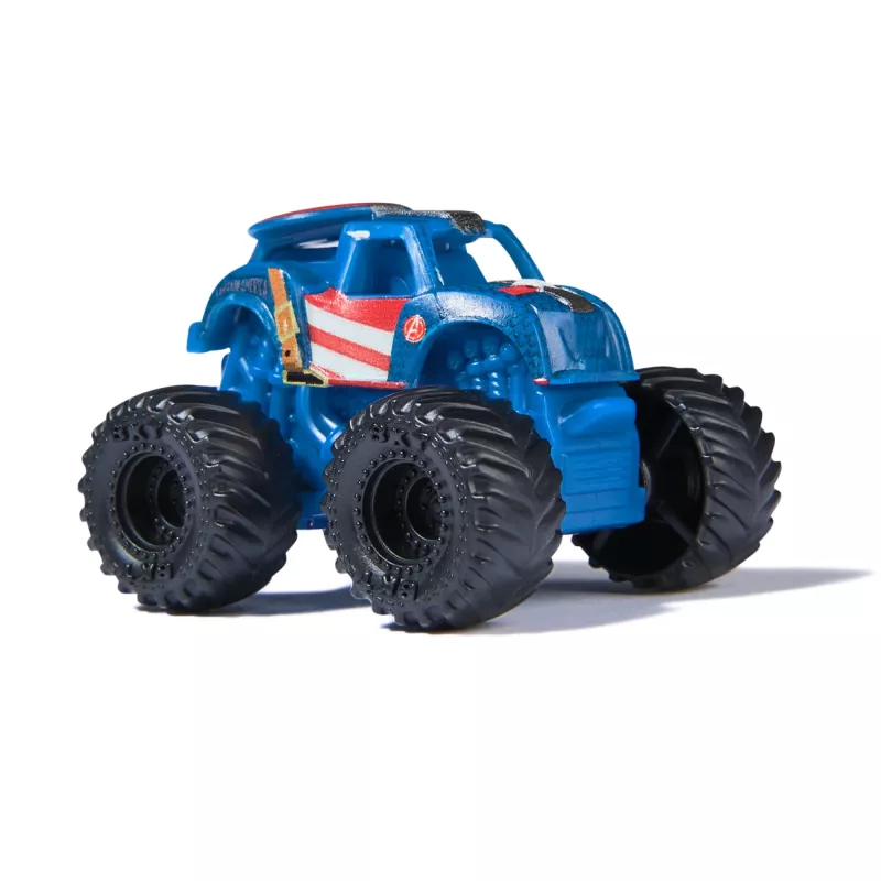 Monster Jam, Marvel Mini Monster Truck 3 ks balenie, Black Panther, Captain America, Iron Man lisované monštrá, mierka 1:87, hračka pre chlapcov od 3 rokov