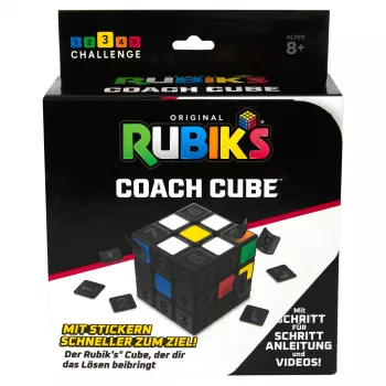 Rubik’s Coach Cube, naučte sa riešiť 3x3 kocku so samolepkami, návodom a videami | Fidget hračka na odbúranie stresu | Fidget kocka pre dospelých | od 8 rokov