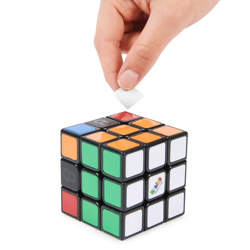 Rubik’s Coach Cube, naučte sa riešiť 3x3 kocku so samolepkami, návodom a videami | Fidget hračka na odbúranie stresu | Fidget kocka pre dospelých | od 8 rokov