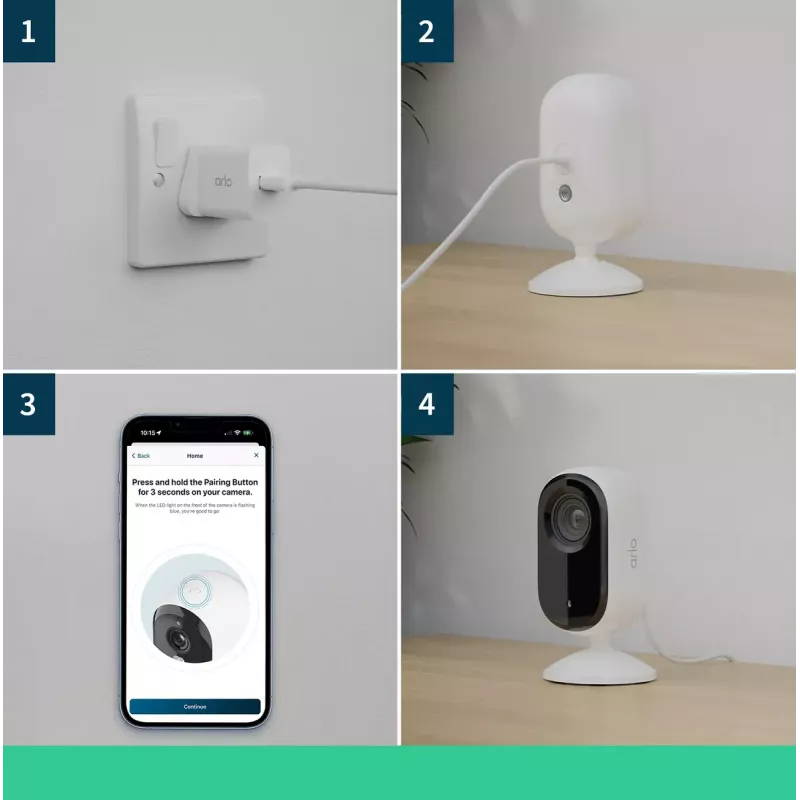 IP bezpečnostná kamera Arlo Essential 2K Indoor Security Camera 2-bal., bezdrôtová, interiérová