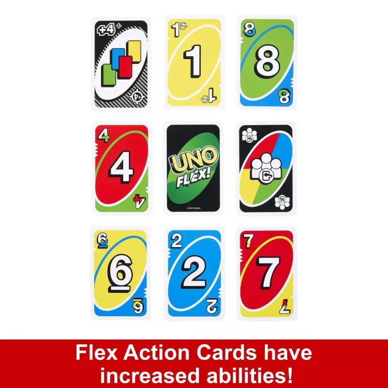 Kartová hra MATTEL Games UNO Flex — hra na odkladanie, vek 7+