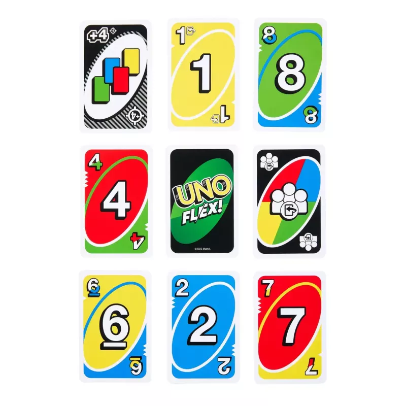 Kartová hra MATTEL Games UNO Flex — hra na odkladanie, vek 7+