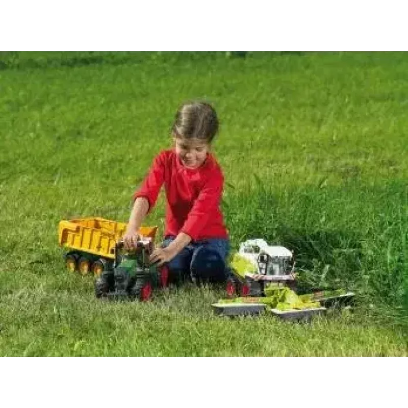 Bruder Joskin sklápací príves, 1:16, zelená/žltá