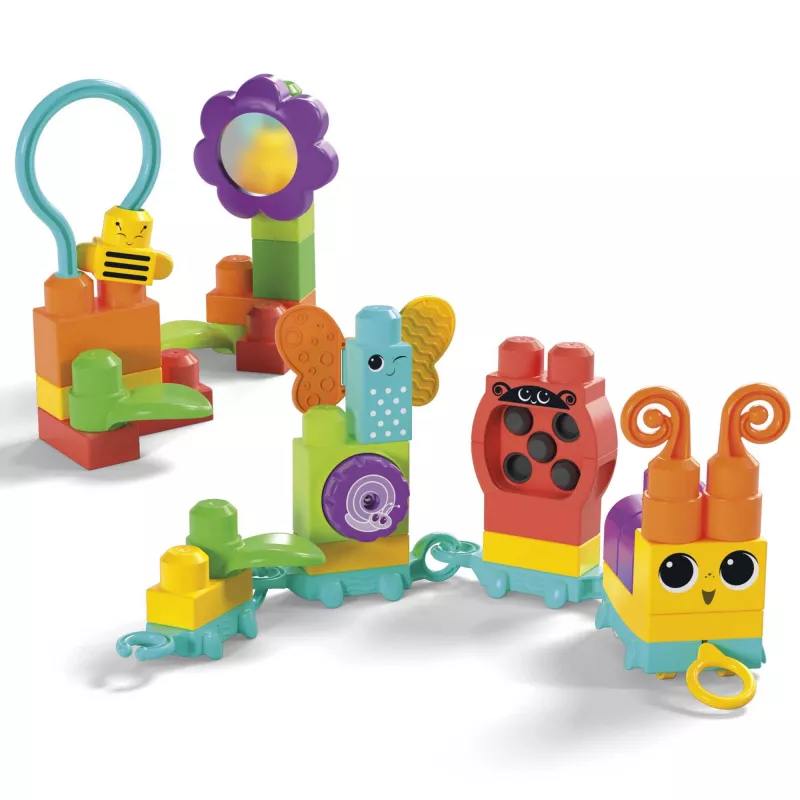 Stavebnica MEGA BLOKS Move 'n Groove Caterpillar od MATTEL — 30 dielov, plast, viacfarebná, od 1 roka