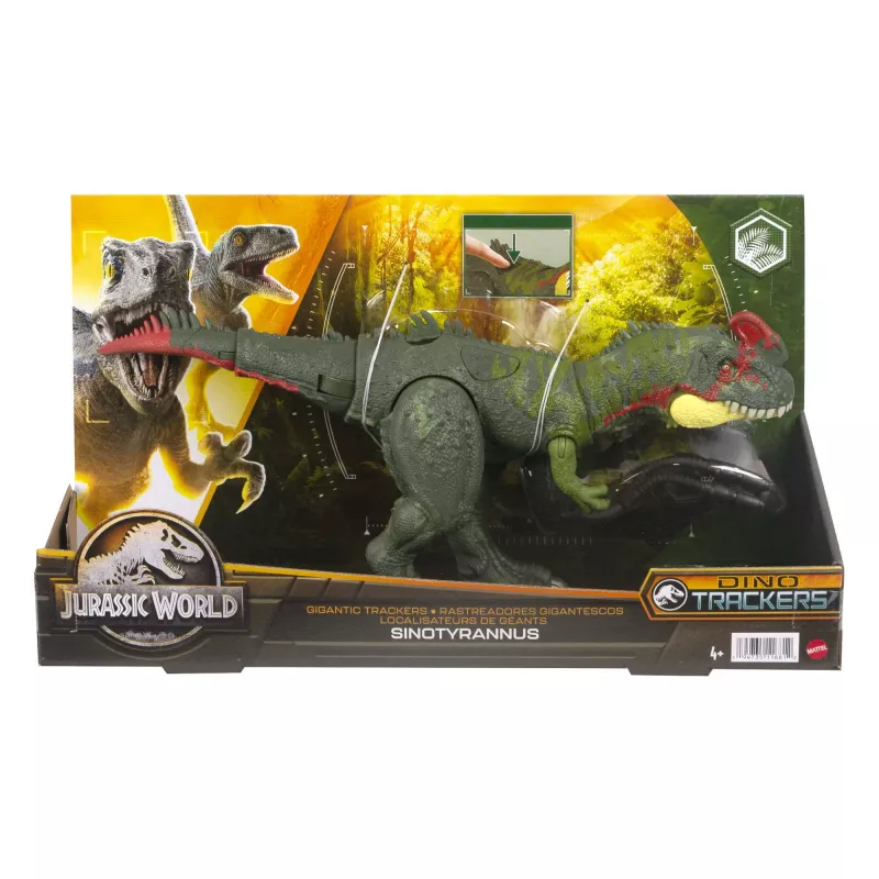 Jurassic World GIGANTIC TRACKERS Sinotyrannus zelená červená plast 4+