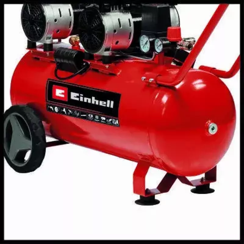 Einhell TE-AC 50 Silent 4020620 vzduchový kompresor, 1500 W, 50 l, 8 bar, červený/čierny