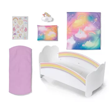 Posteľ pre bábiky ZAPF creation BABY born dúhová posteľ 835999 pre bábiky 43 cm