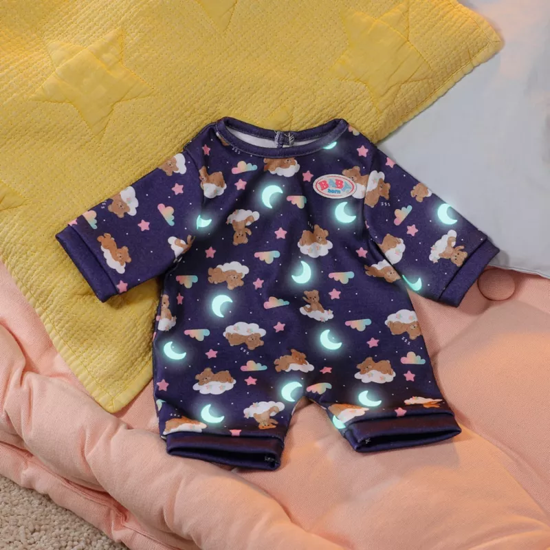 BABY born Teddy pyžamo Glow in the Dark, kombinéza pre bábiky, 1 rok