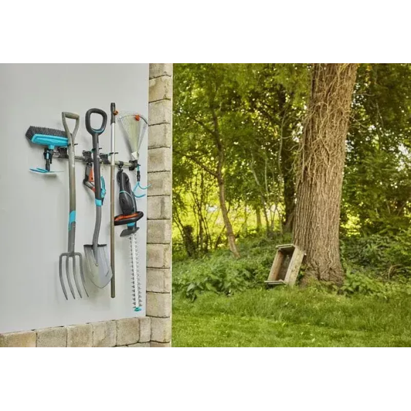 Gardena 3509-20 regál na ukladanie záhradného náradia nástenný plast guma oceľ