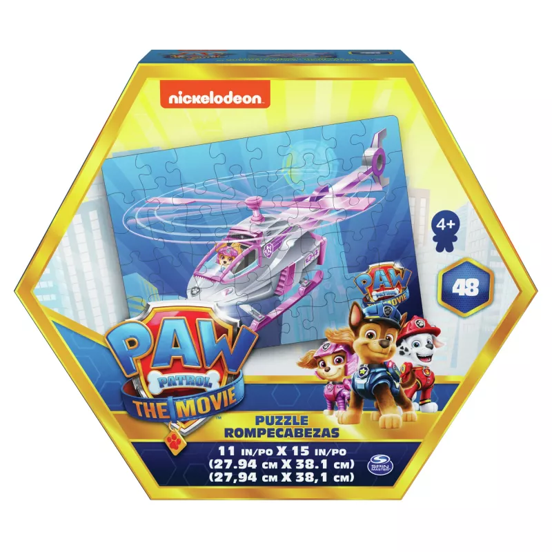 Hry PAW Patrol Vo filme, 48-dielne puzzle pre deti od 4 rokov, Chase