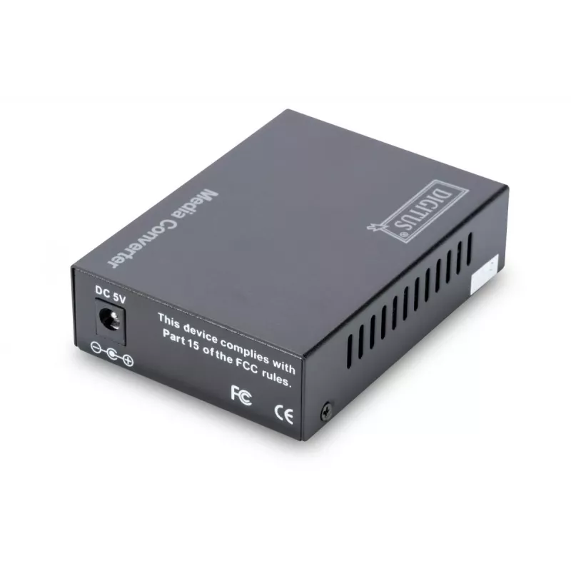 DIGITUS mediálny konvertor, multimode 10/100Base-TX na 100Base-FX, vrát. napájací zdroj SC konektor samec, až do 2 km