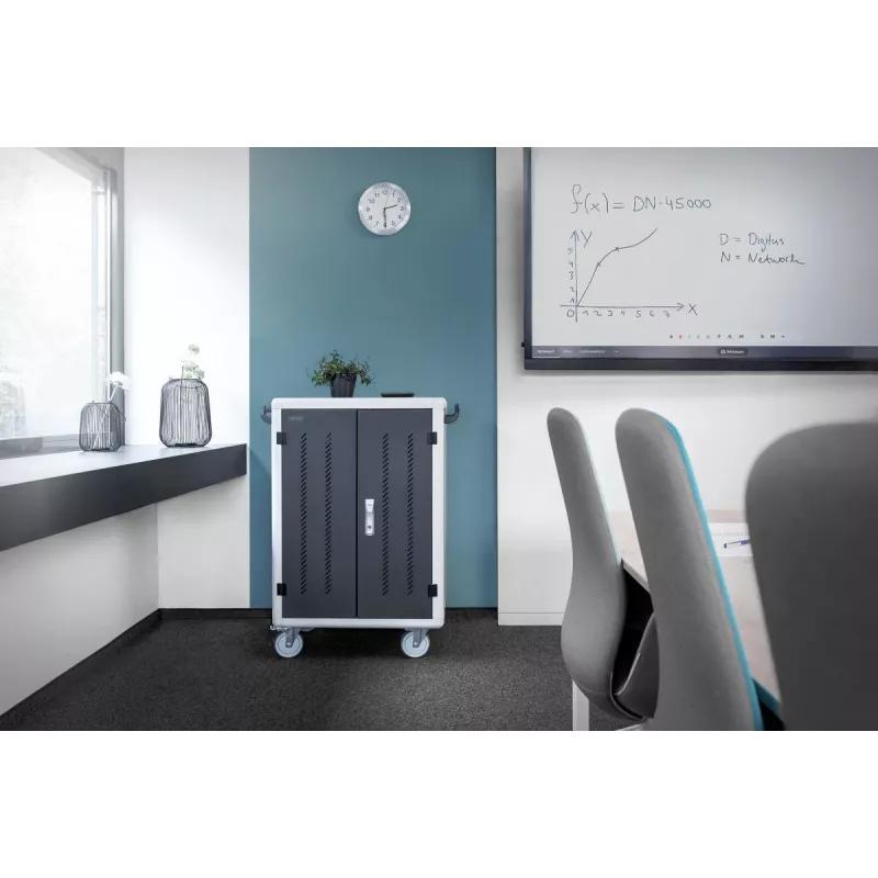 DIGITUS Nabíjací/úložný vozík 15,6 inch USB-C 30 nabíjacích miest PDU ventilátor 1260 x 824 x 650 mm