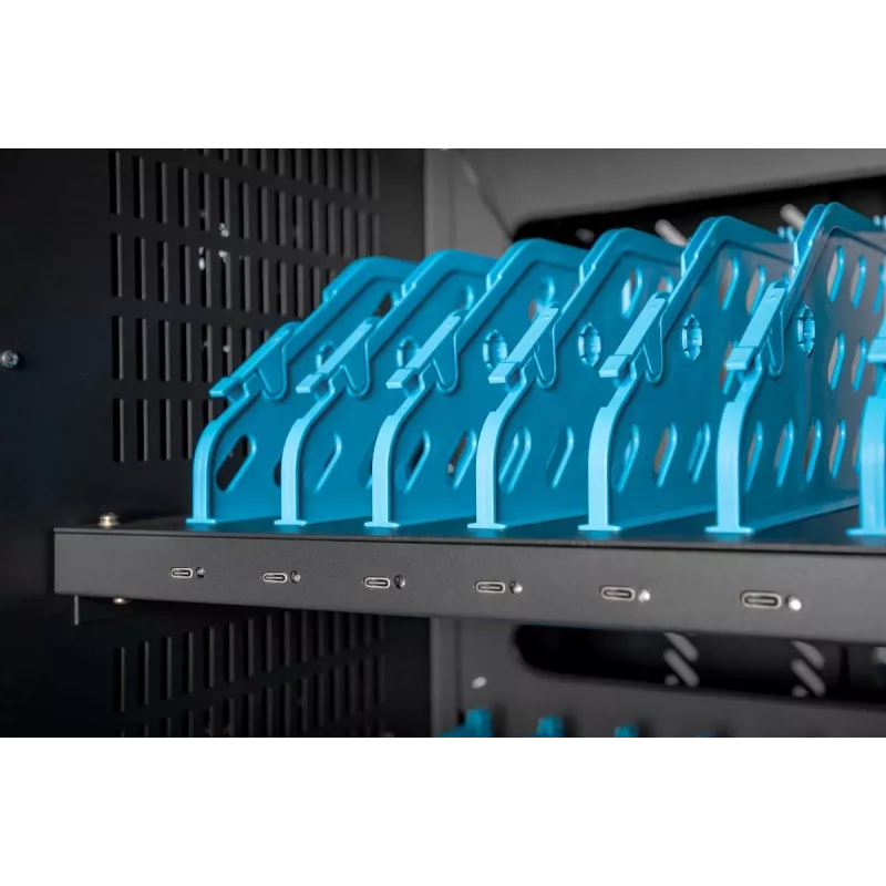 DIGITUS Nabíjací/úložný vozík 15,6 inch USB-C 30 nabíjacích miest PDU ventilátor 1260 x 824 x 650 mm