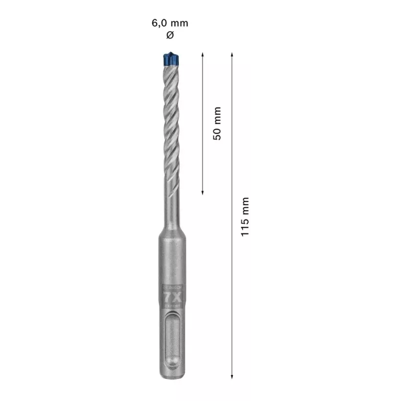 Vrták Bosch SDS plus-7X 6 mm 115 mm