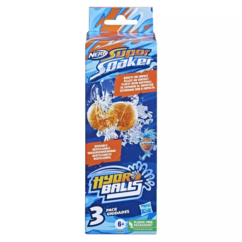 Nerf Super Soaker Hydro Balls balenie 3 ks, opakovane použiteľné vodou plnené lopty