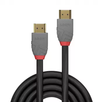 Lindy 1m Ultra High Speed HDMI kábel, Anthra Line, 1 m, HDMI Type-A (štandard), HDMI Type-A (štandard), 3D, 48 Gbit/s, čierna