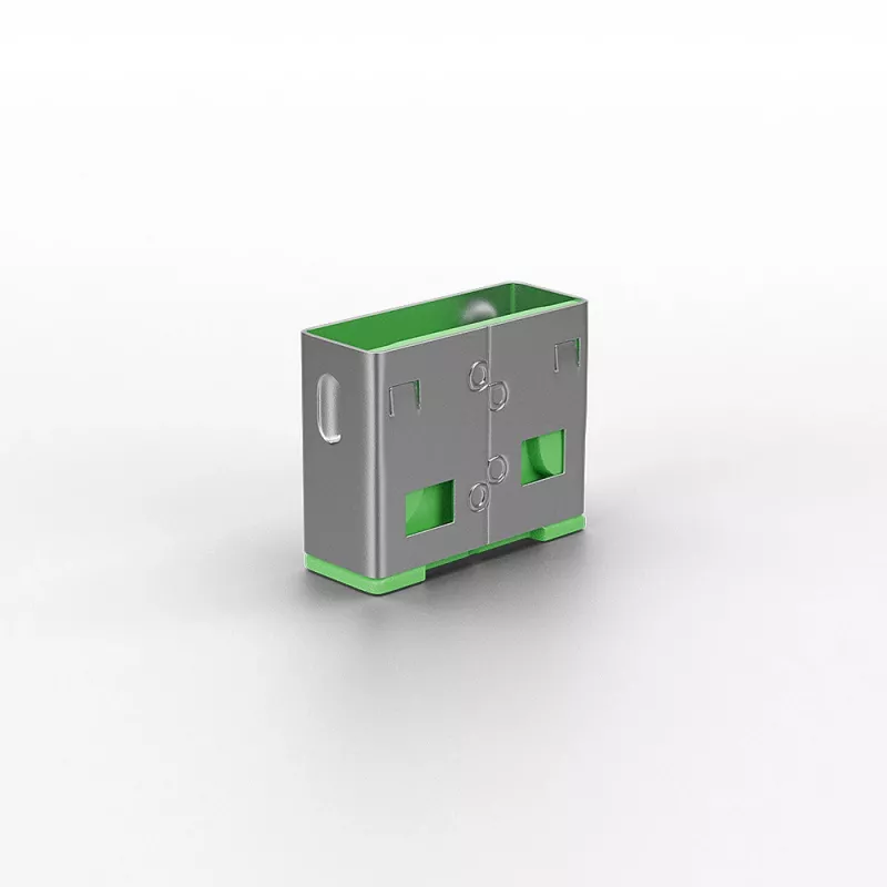 Lindy USB port blocker (bez kľúča) – balenie 10 ks, farebný kód: zelená