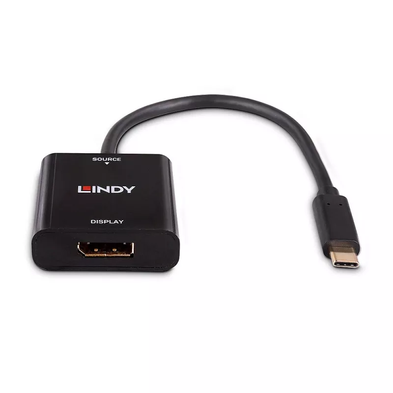Lindy USB Type-C na DisplayPort 4K144 konvertor, USB Type-C, DisplayPort výstup, 3840 x 2160 pixelov