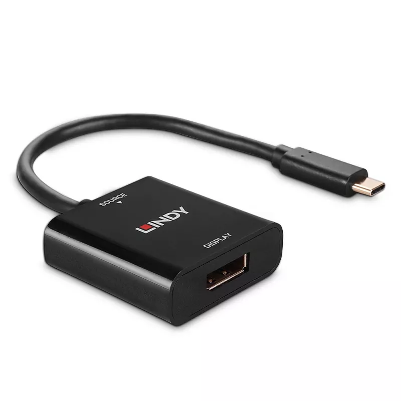 Lindy USB Type-C na DisplayPort 4K144 konvertor, USB Type-C, DisplayPort výstup, 3840 x 2160 pixelov