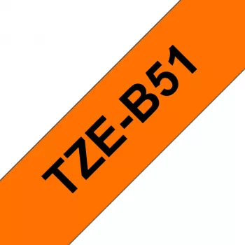 Brother laminovaná páska, čierna na fluorescenčnej oranžovej, TZe, sivá, termotransfer, Čína, 5 rokov