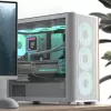 Mini Tower PC Aerocool D301A čierna drevo ATX napájací zdroj