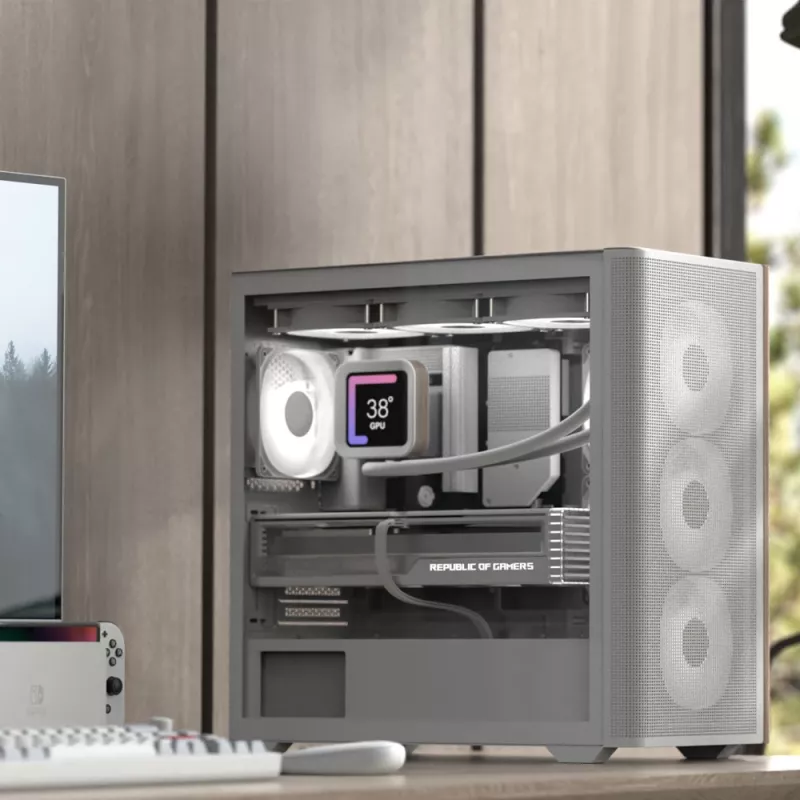 Mini Tower PC Aerocool D301A čierna drevo ATX napájací zdroj