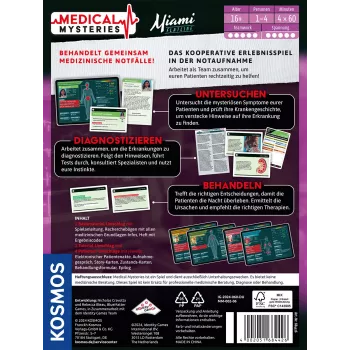 Kosmos Medical Mysteries - Miami Flatline 60 min stolová hra dedukčná