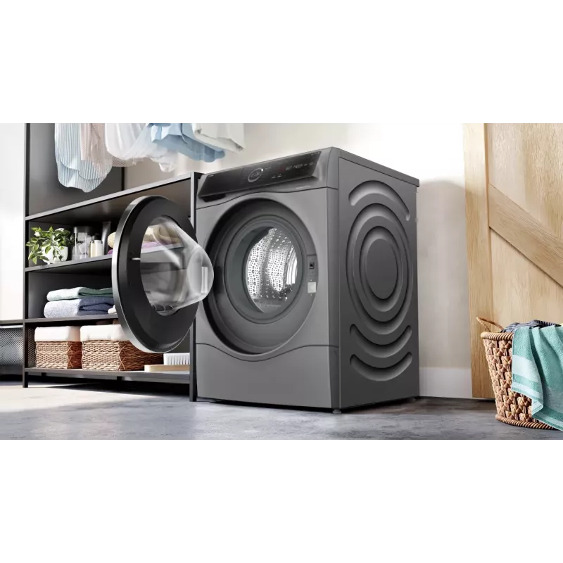 Bosch Serie 8 WNC254AS0 práčka so sušičkou voľne stojaca s predným plnením nerez