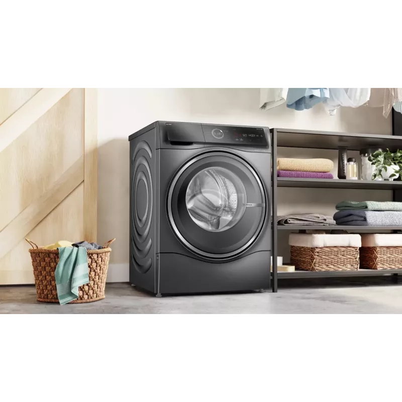 Bosch Serie 8 WNC254AS0 práčka so sušičkou voľne stojaca s predným plnením nerez