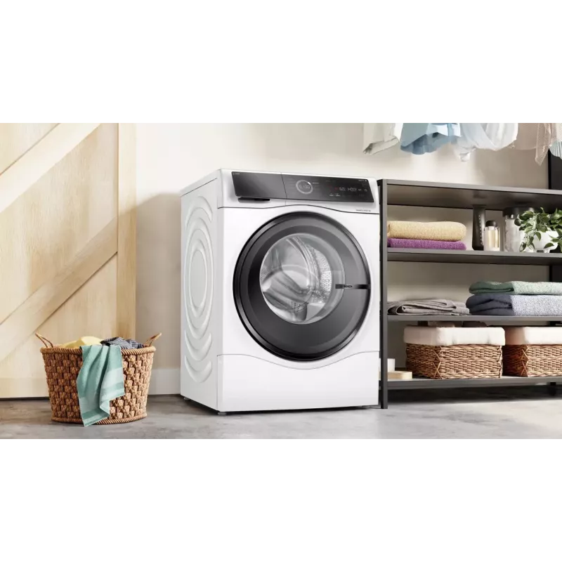Bosch Serie 8 WNC254A40 práčka so sušičkou voľne stojaca s predným plnením biela